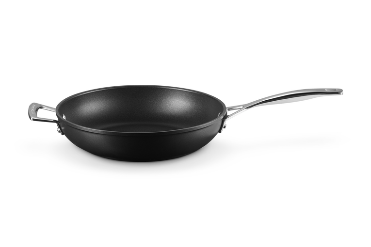 Toughened Non-Stick Deep Frying Pan with Helper Handle