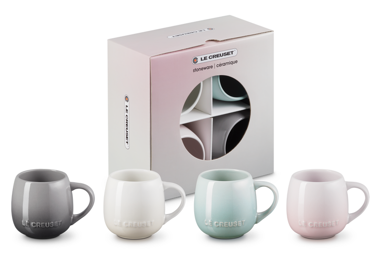 Stoneware Coupe Set of 4 Mugs