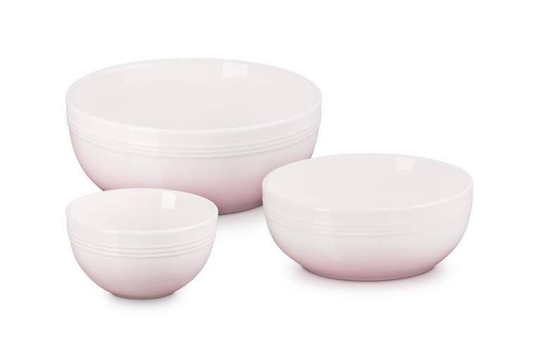 Stoneware Coupe Set of 3 Serving Bowls